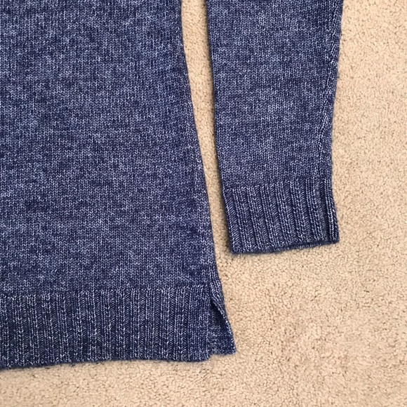 Talbots Crewneck Sweater Womens Small Heathered Blue Soft Cotton Acrylic Luxe - Picture 7 of 10